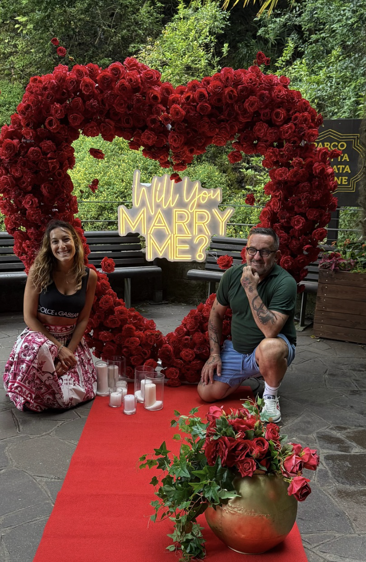 Team of Marry Me in Lake of Garda during a luxury marriage proposal setup in Italy